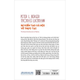 Sự Kiến Tạo Xã Hội Về Thực Tại - The Social Construction Of Reality (Bìa Cứng)