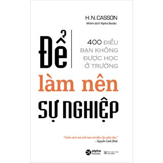 Để Làm Nên Sự Nghiệp